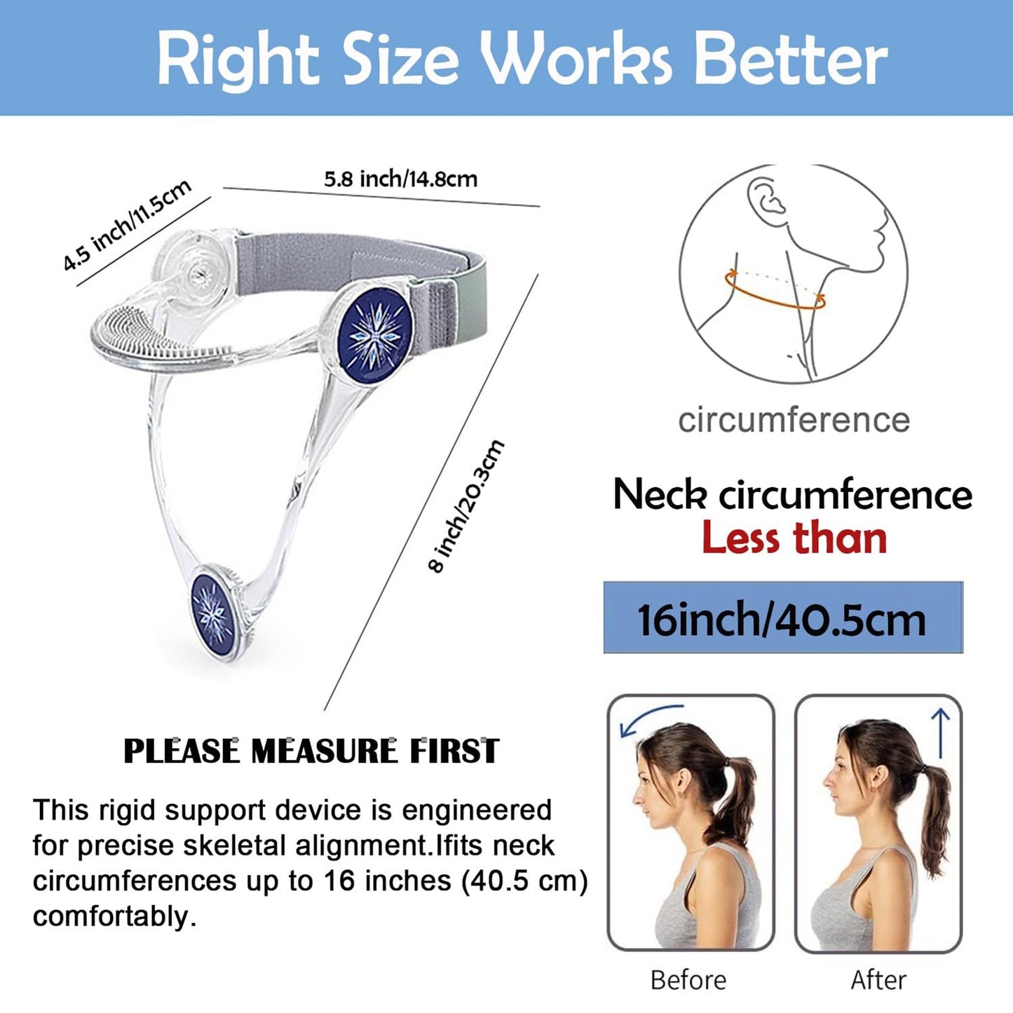 Portable Neck Traction Device Neck Stretcher Forward Head Neck Posture Corrector