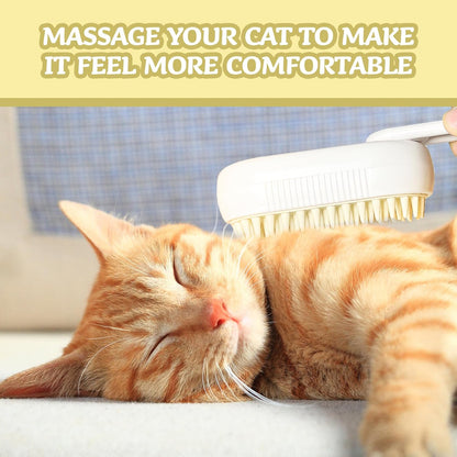 Anti-Static Spray Pet Grooming Brush with Warm Mist Massage