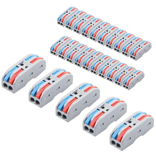 20pcs Electrical Connectors Push in Lever Nut Quick Wire Connector