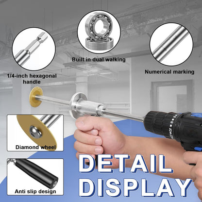 Versatile Inside Pipe Cutter for PVC Pipe with Diamond Grit Cutting Wheel & Handle