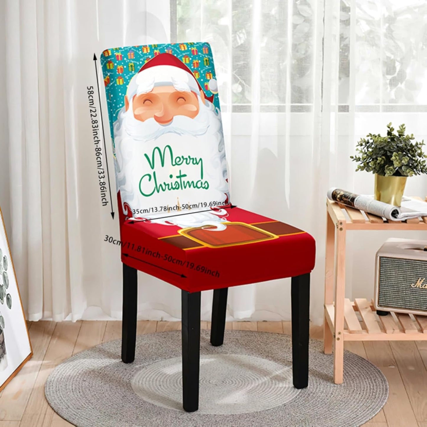 Stretch Christmas Dining Chair Covers, Chair Protector Slipcovers