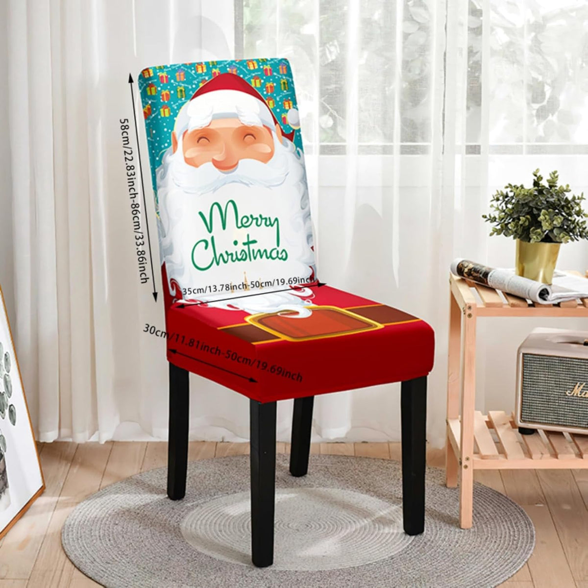 Stretch Christmas Dining Chair Covers, Chair Protector Slipcovers