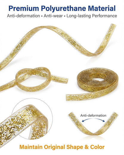 Flexible Caulk Moulding Trim Strips,Self-Adhesive Gap Beautifying Tape 6 m / 19.7 ft