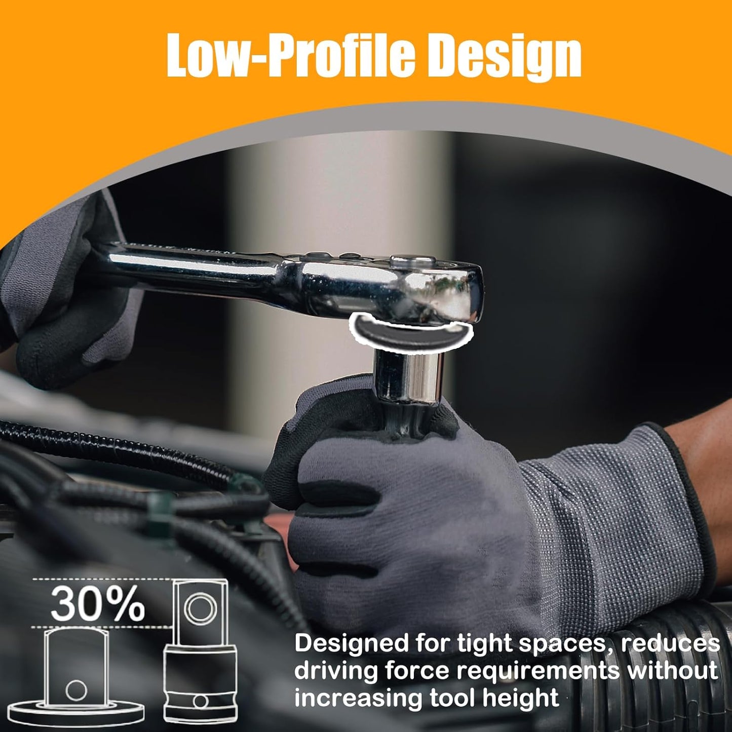 4PCS Magnetic Drive Ratchet Wrench Adapter Set
