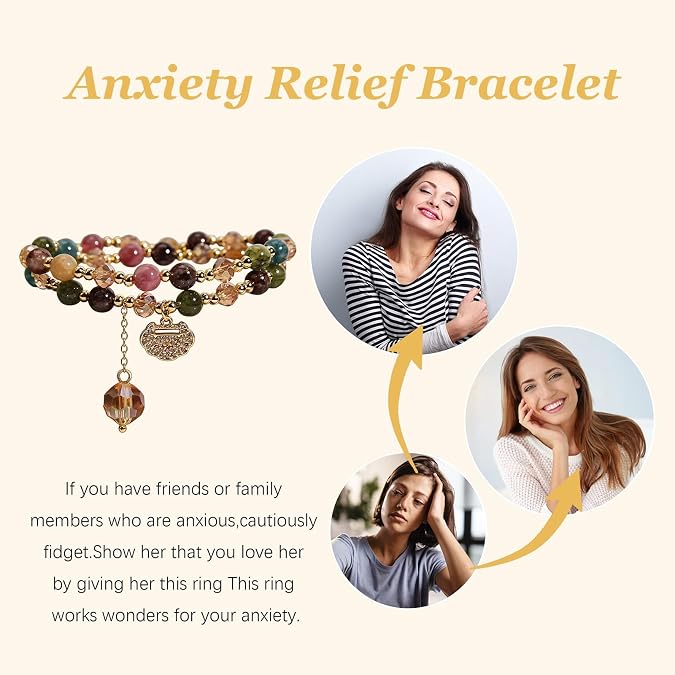 Unisex Double-Strand Gemstone Beaded Bracelet - Adult Beaded Jewelry with Energy Boost, Wealth Attraction, Positivity Benefits,