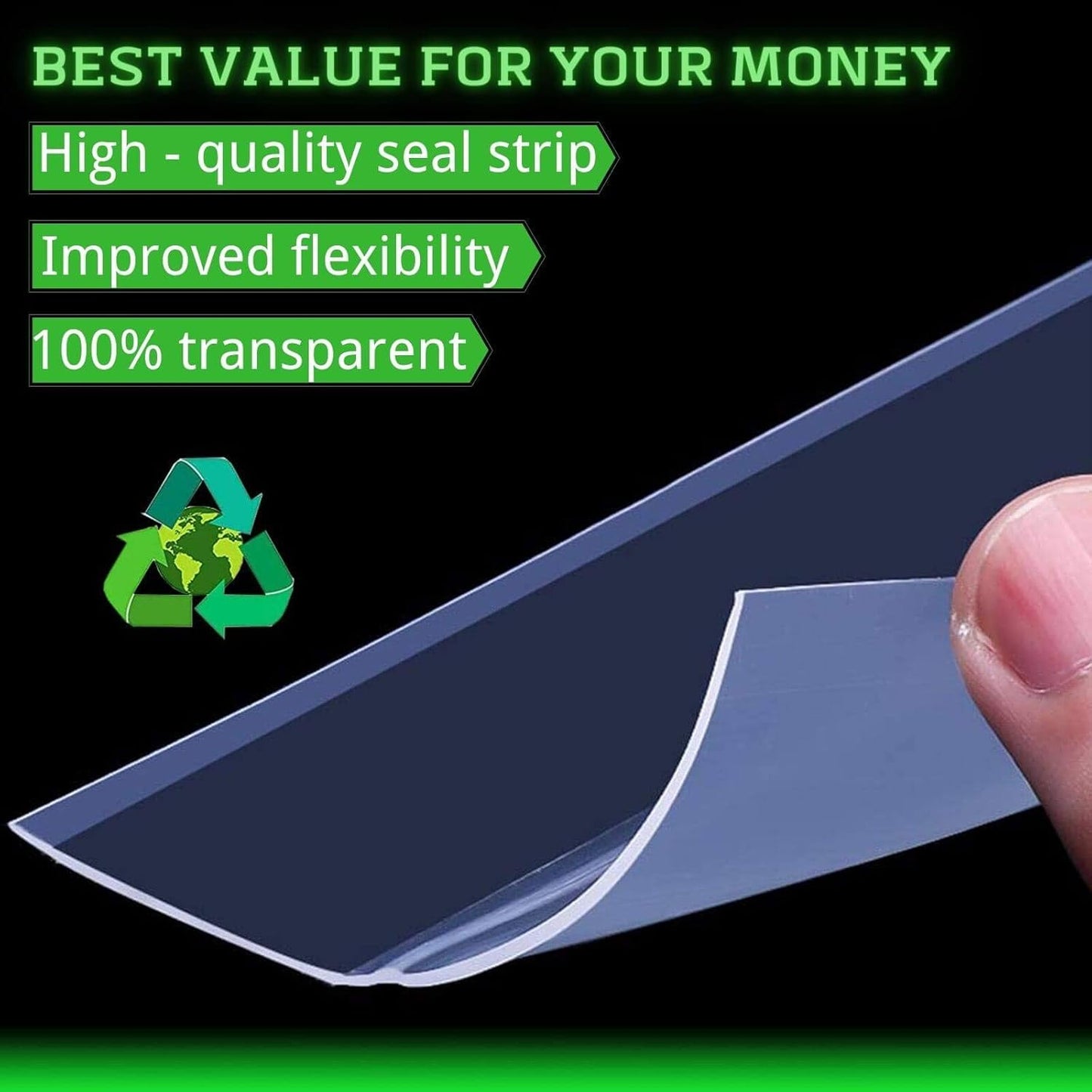 3 Pack Weather Stripping Door Bottom Seal Strip