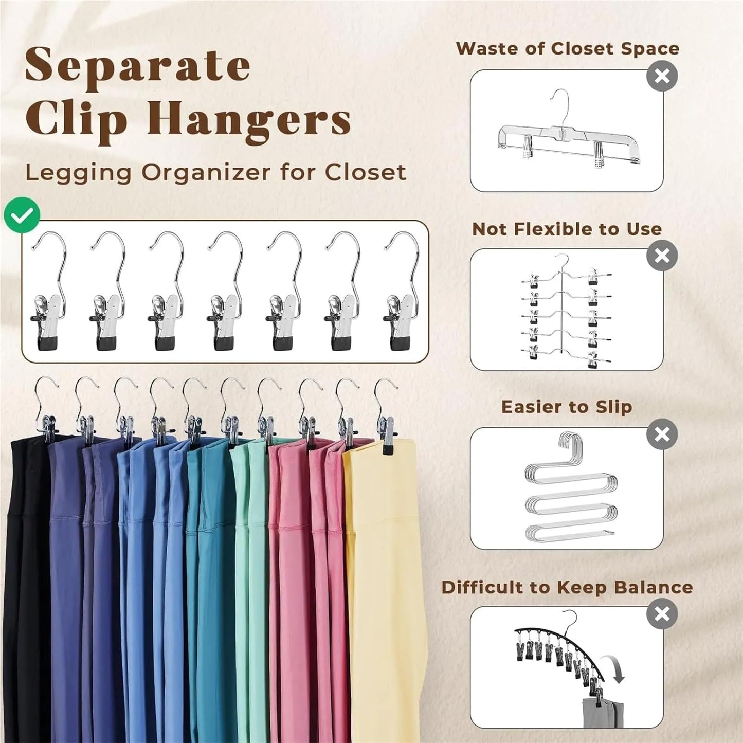 20Pcs Multifunction Stainless Steel Clothes Clip Laundry Hook