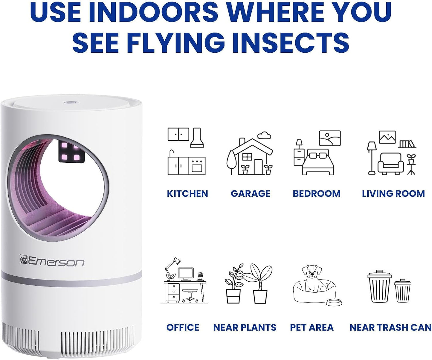 Portable Flying Bug Catcher with UV LED light & Fan Suction