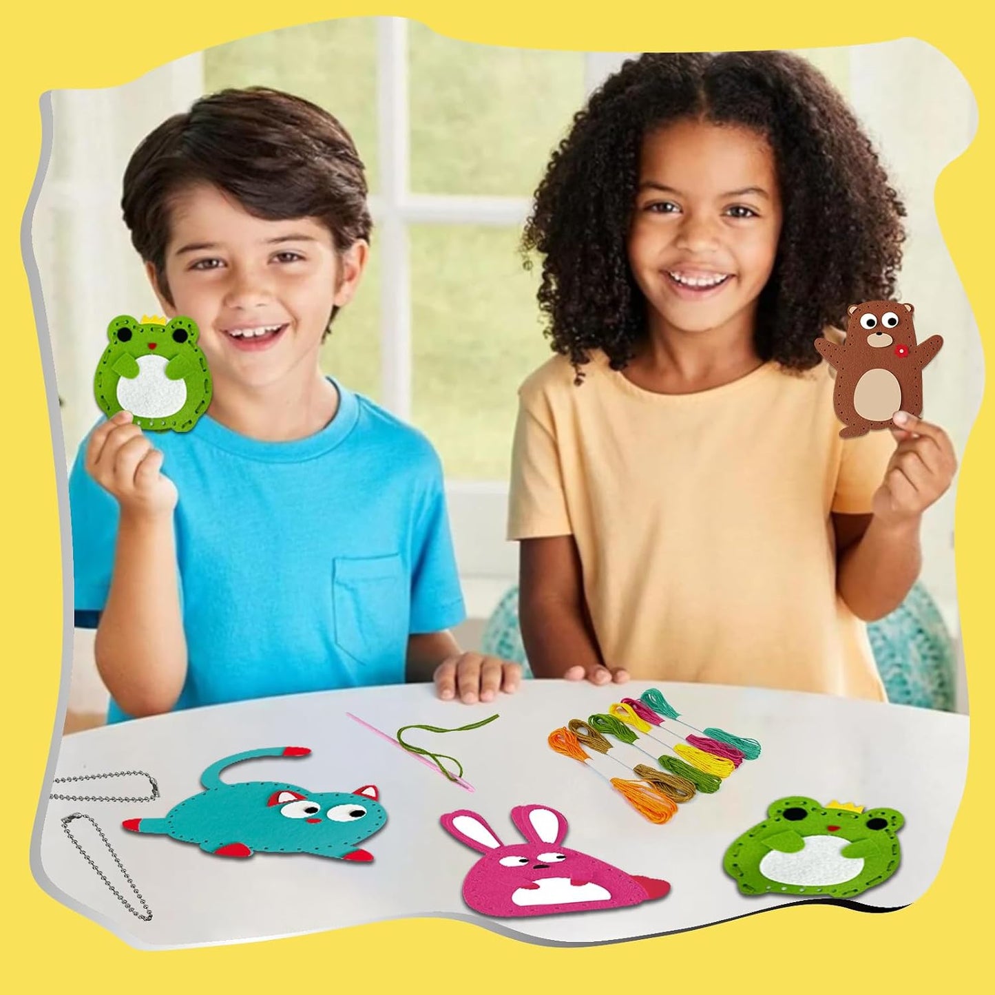 Cute Stuffed Animal Felt Sewing Kit for Kids