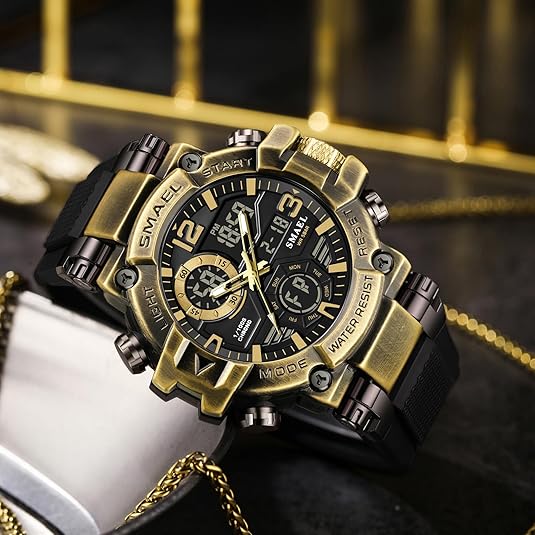 Men's LED Digital Waterproof Sports 5ATM Shockproof Watch