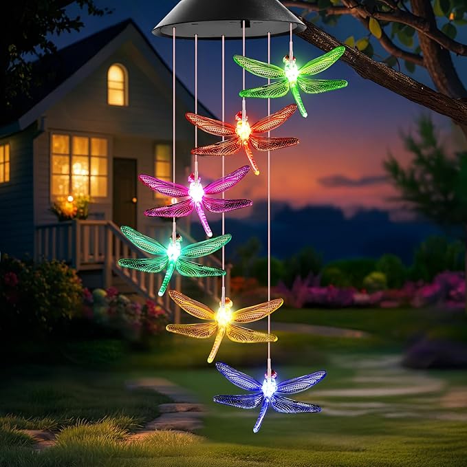 Wind Chimes Waterproof Solar Lights Outdoor Decor