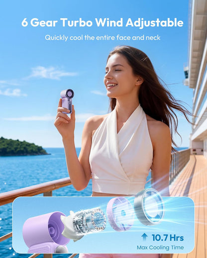 Portable High Velocity Handheld Cooling Fan with LED Display