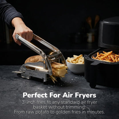 French Fry Cutter, Dishwasher Safe Stainless Steel Potato & Vegetable Slicer