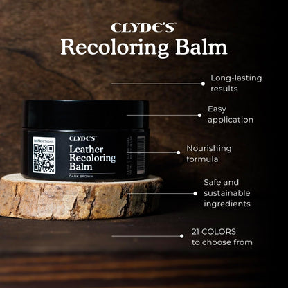 Color Restore & Scratch Repair Balm for Faded Leather Furniture, Car Seats, Sofa & Vinyl