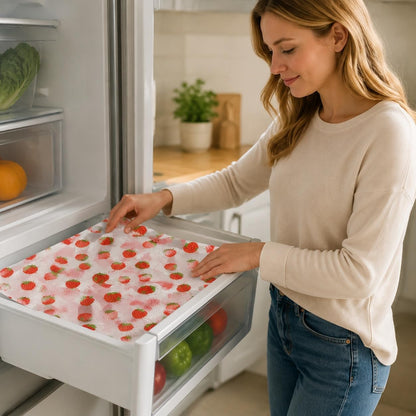 4pcs Printed Cuttable Fridge Pad