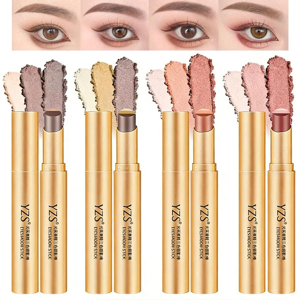 4Pcs/Set 3 Color Waterproof Long-lasting Gradient Eyeshadow Stick