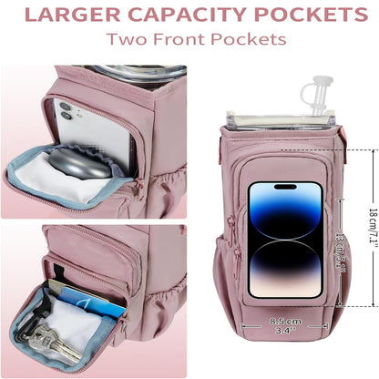 Water Bottle Carrier Bag with Handle Accessories Insulated Water Bottle Holder Pouch