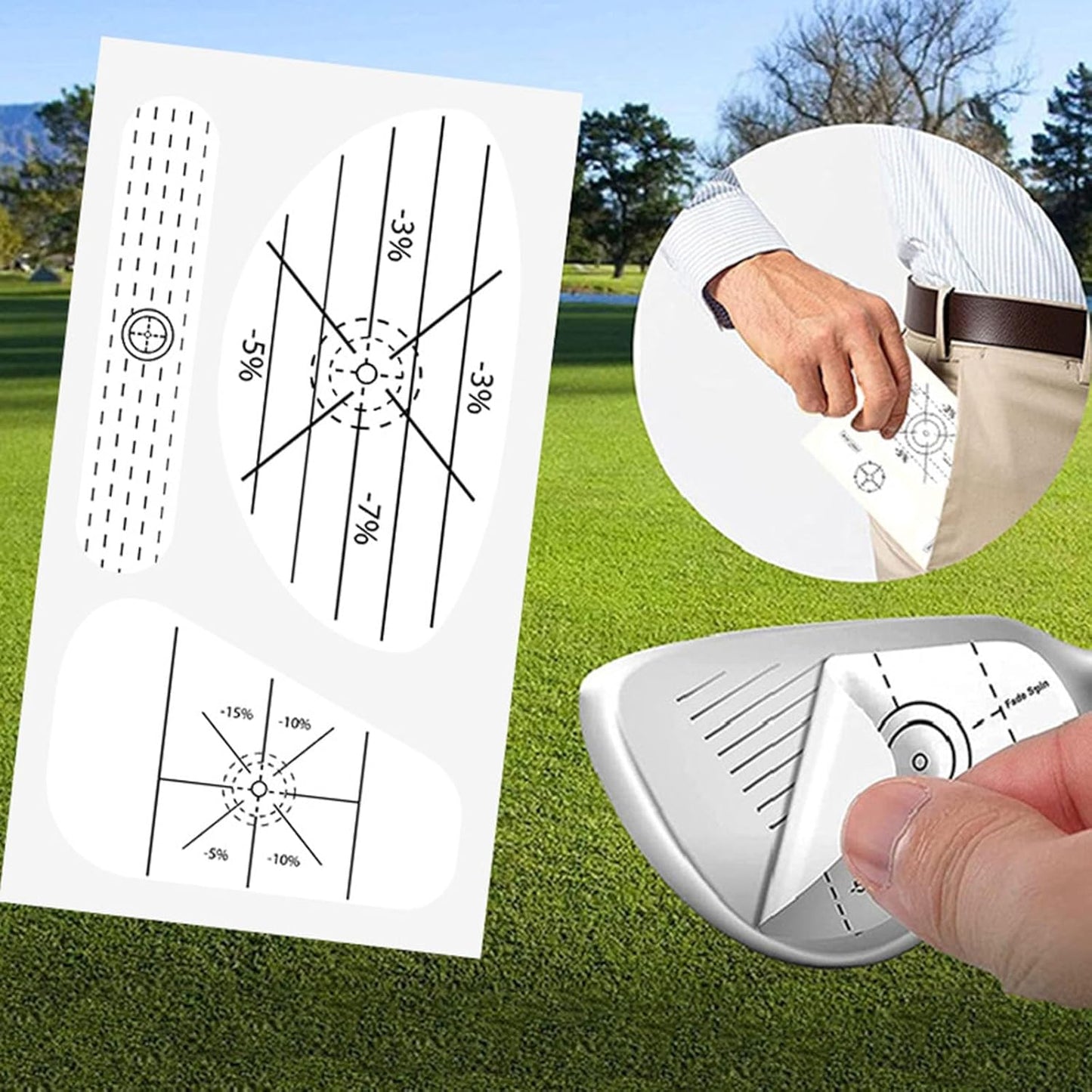 30PCS Golfs Club Impacts Sticker for Golfs Irons & Putters Swing Practice