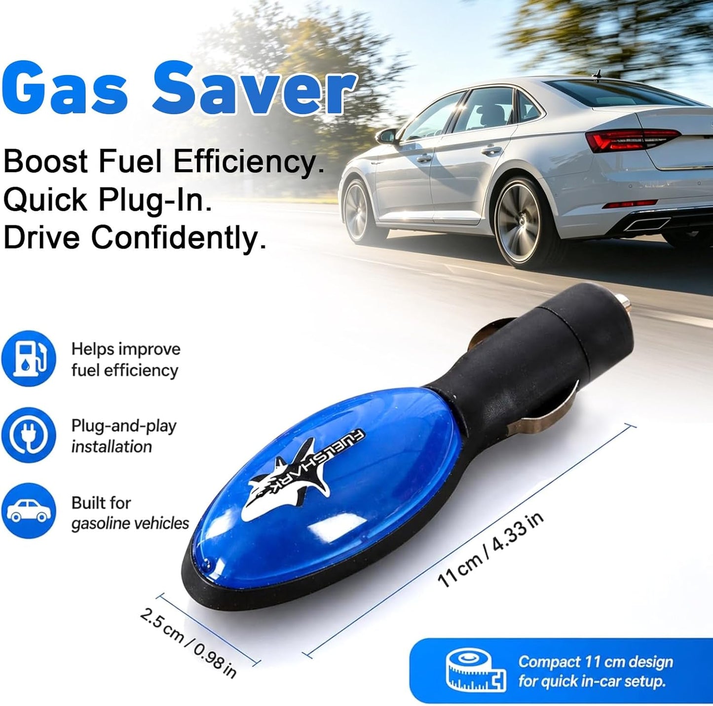 2 PCS Fuel Sync Gas Saver,  Plug and Play Energy Economy