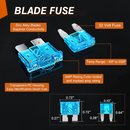 306PCS Car Fuse Assortment Kit with Fuse Puller Circuit Tester