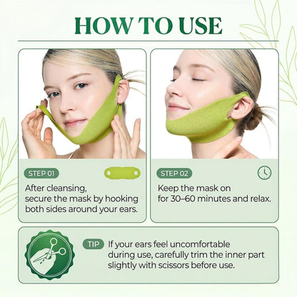 Collagen Double Chin Lifting Band for Sagging Jawline & Facial Puffiness Jaw