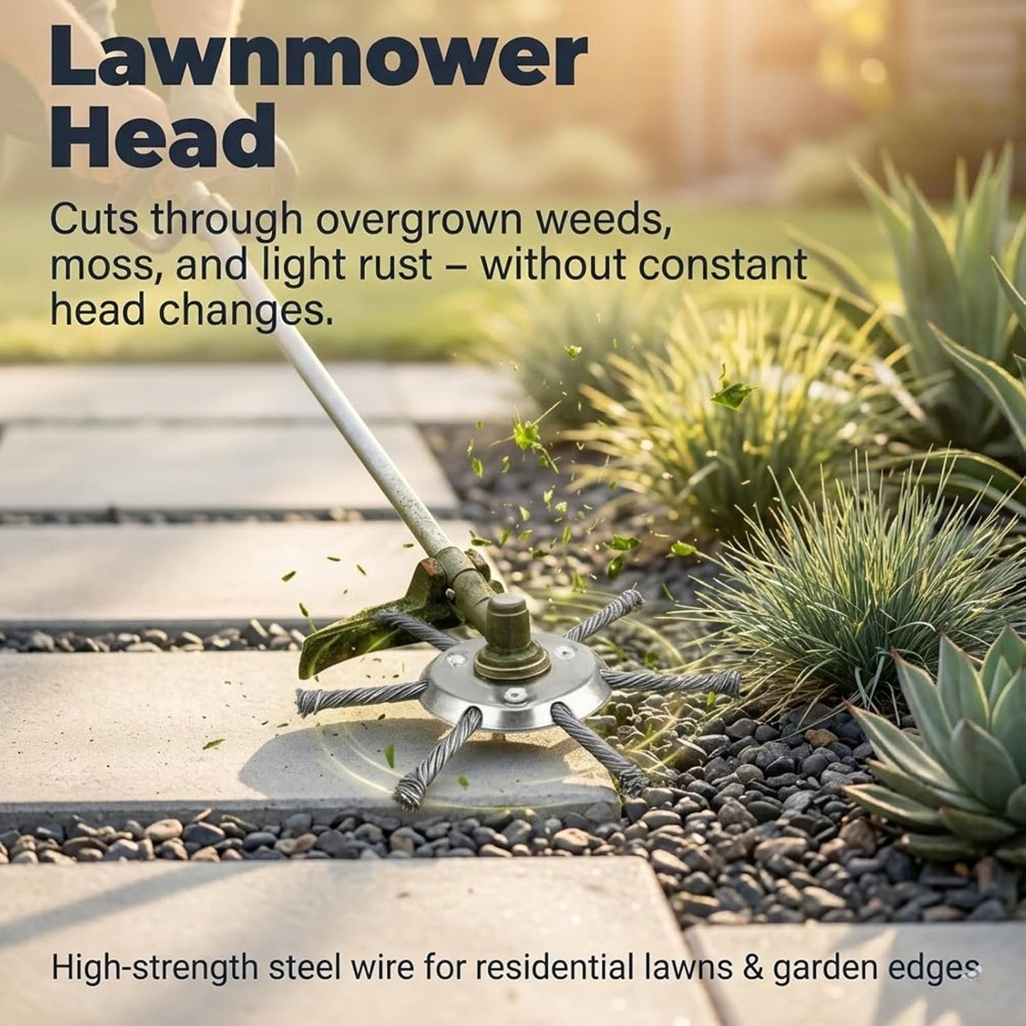6-inch Heavy Steel Wire Trimmer Head High-Strength Weed Tool