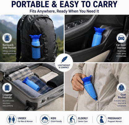 Emergency Urinals Collapsible Pocket Toilet for Men and Women