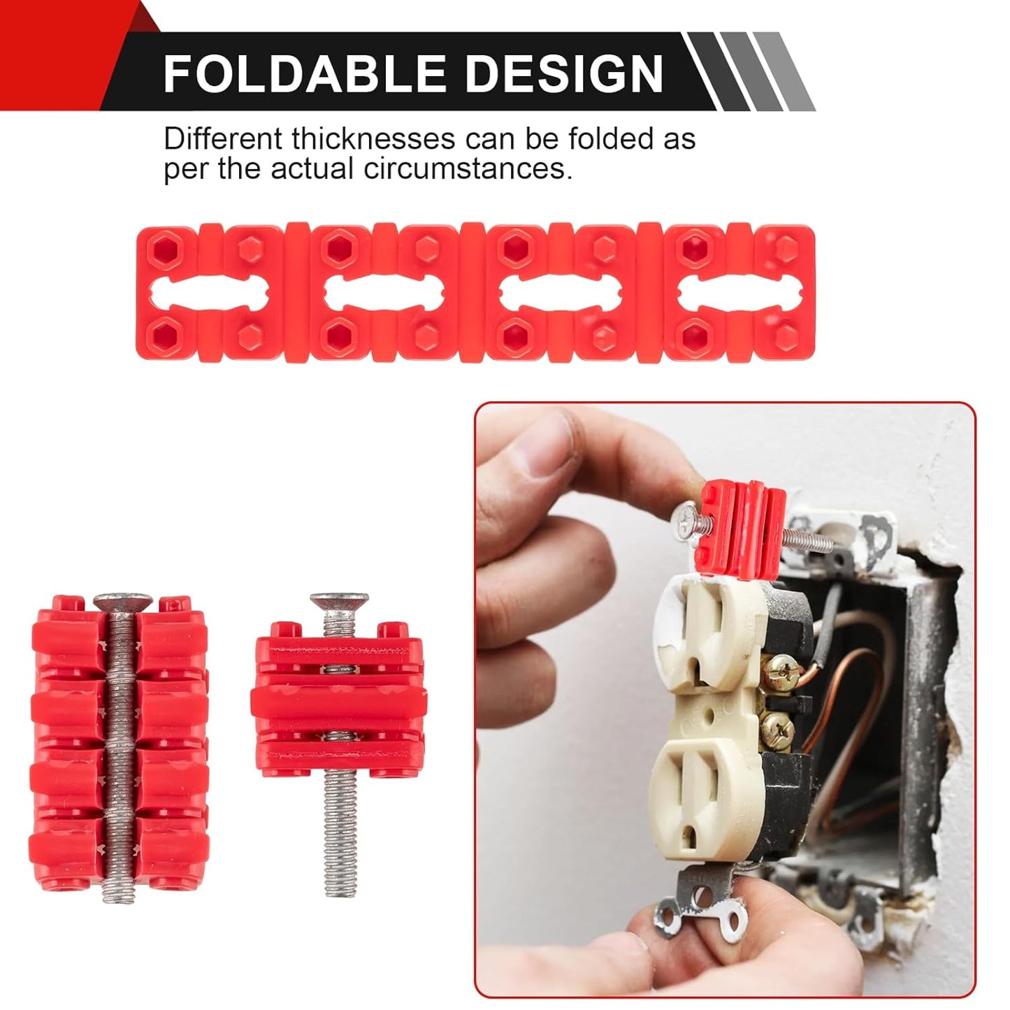 100Pcs Plastic Outlet Spacer Not Pressure Insulation Pad Set