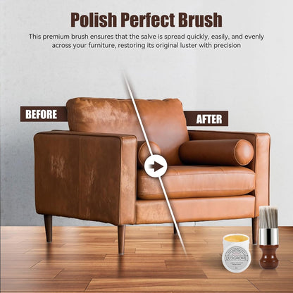 Leather & Furniture Repair Salve & Brush Set - Leather Cleaner and Conditioner for Furniture