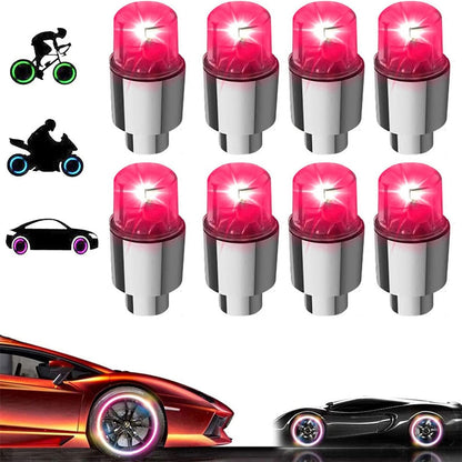 8 Pack LED Valve Stem Caps Lights for Car Tires Wheel