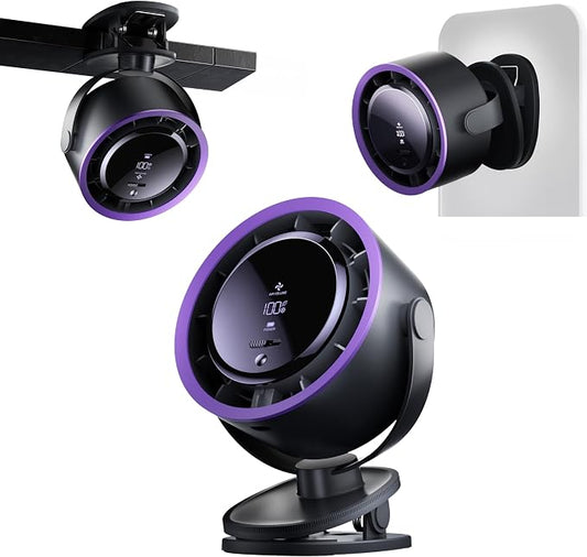 LED Rechargeable Strong Airflow Clip-on Fan for Car