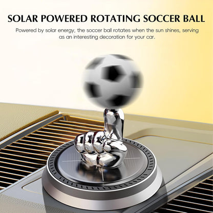 Solar Powered Rotating Soccer Ball Car Air Freshener - Aromatic Diffuser