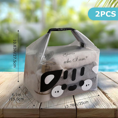 2-Pack Large Capacity Toiletry Bags Handbag Sandproof Beach Waterproof Travel Organizers