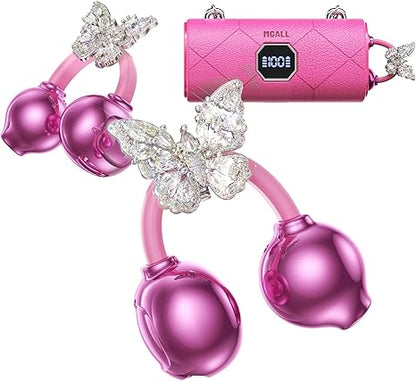 Clip On Earbuds with Detachable Diamond Butterfly Earrings