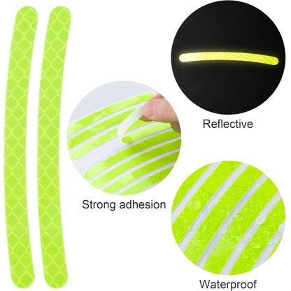 50PCS Fluorescent Reflective Exterior Accessories Decorative Decals Tape