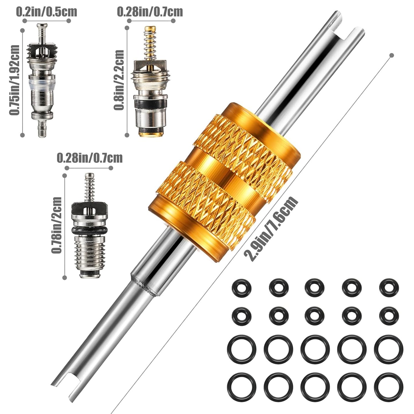 R134A Valves Core Remover Installer Tool Set Air Conditioning Valves Core Installation Tool