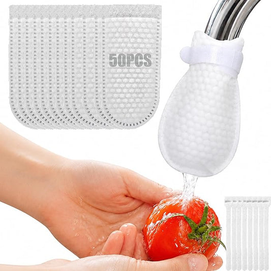 50 Pack Universal Anti-Splash Faucet Filter Cotton Bag ,Effective Filtration for Water, Removes Rust and Impurities