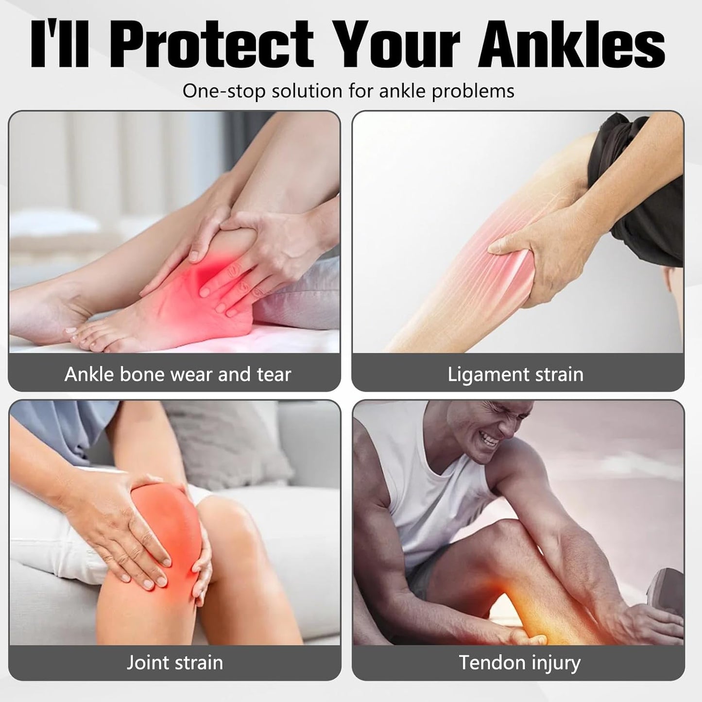 2-Pack Unisex Adjustable Professional Ankle Protector Brace