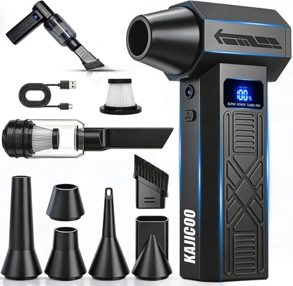 Handheld Powerful Cordless Electric Compressed Air Duster -130000RPM Super Power Turbo Jet Fan