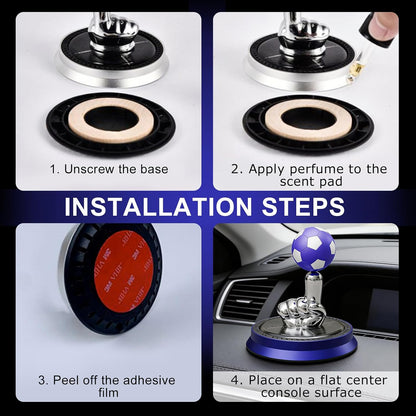 Solar Powered Rotating Soccer Car Air Purifier