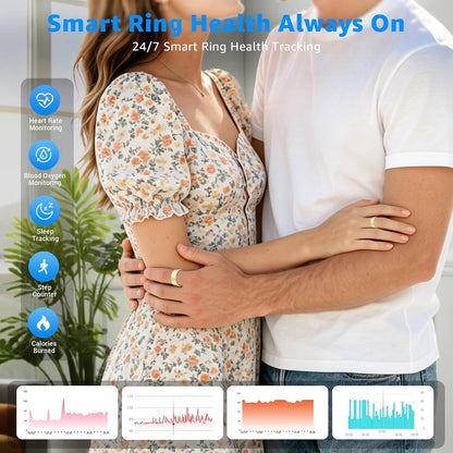 Smart Ring Fitness Tracker for Women Men without Subscription