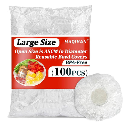 Extra Large Plastic Wrap for Food | Stretch Elastic Food Covers