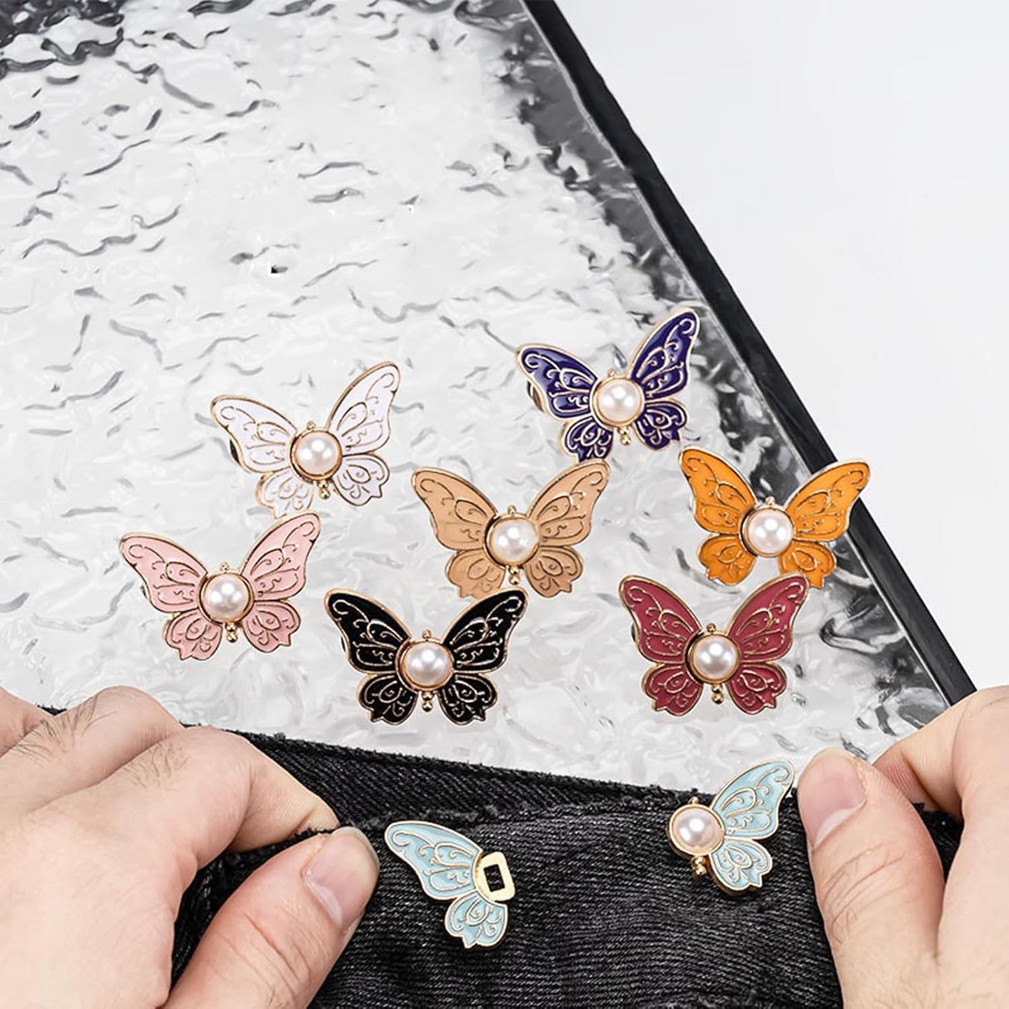 8 Pack Detachable Butterfly Clips Pant Waist Tightener