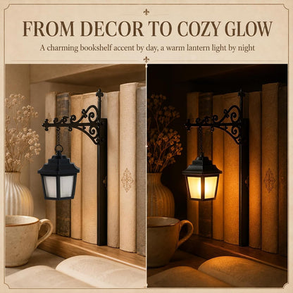 Library Lantern Decorative Bookshelf Lighting Literary Accent Light