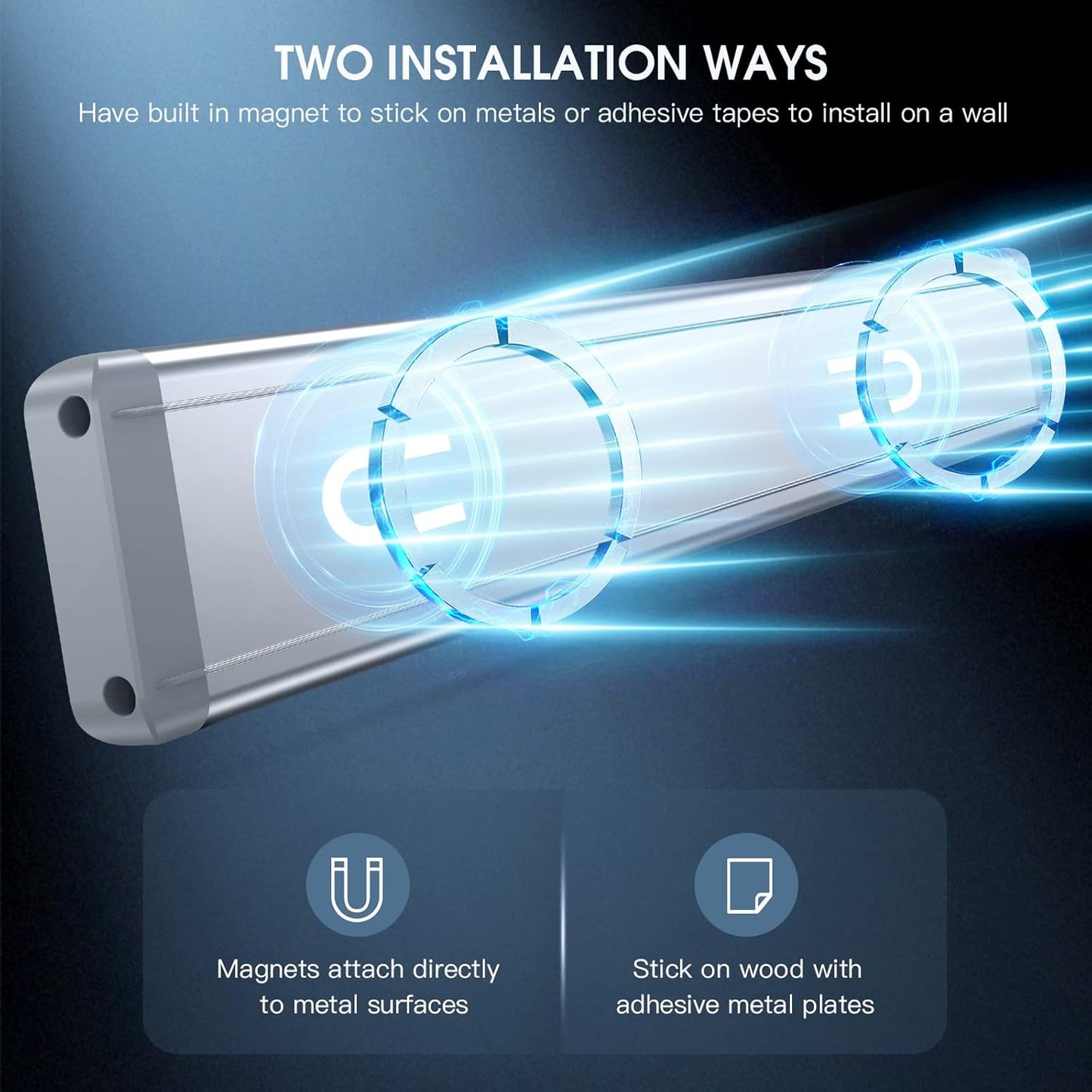 Wireless Rechargeable LED Motion Sensor Light for Kitchen, Stairs, Cabinet