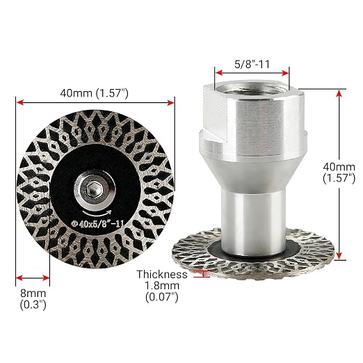 Diamond Engraving Blade & Saw Kit with Removable Flange