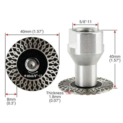 Diamond Engraving Blade & Saw Kit with Removable Flange