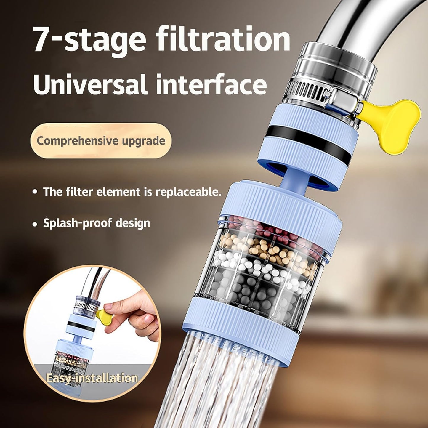 Water Faucet Filter Universal 15-32mm Round Faucet Adapter