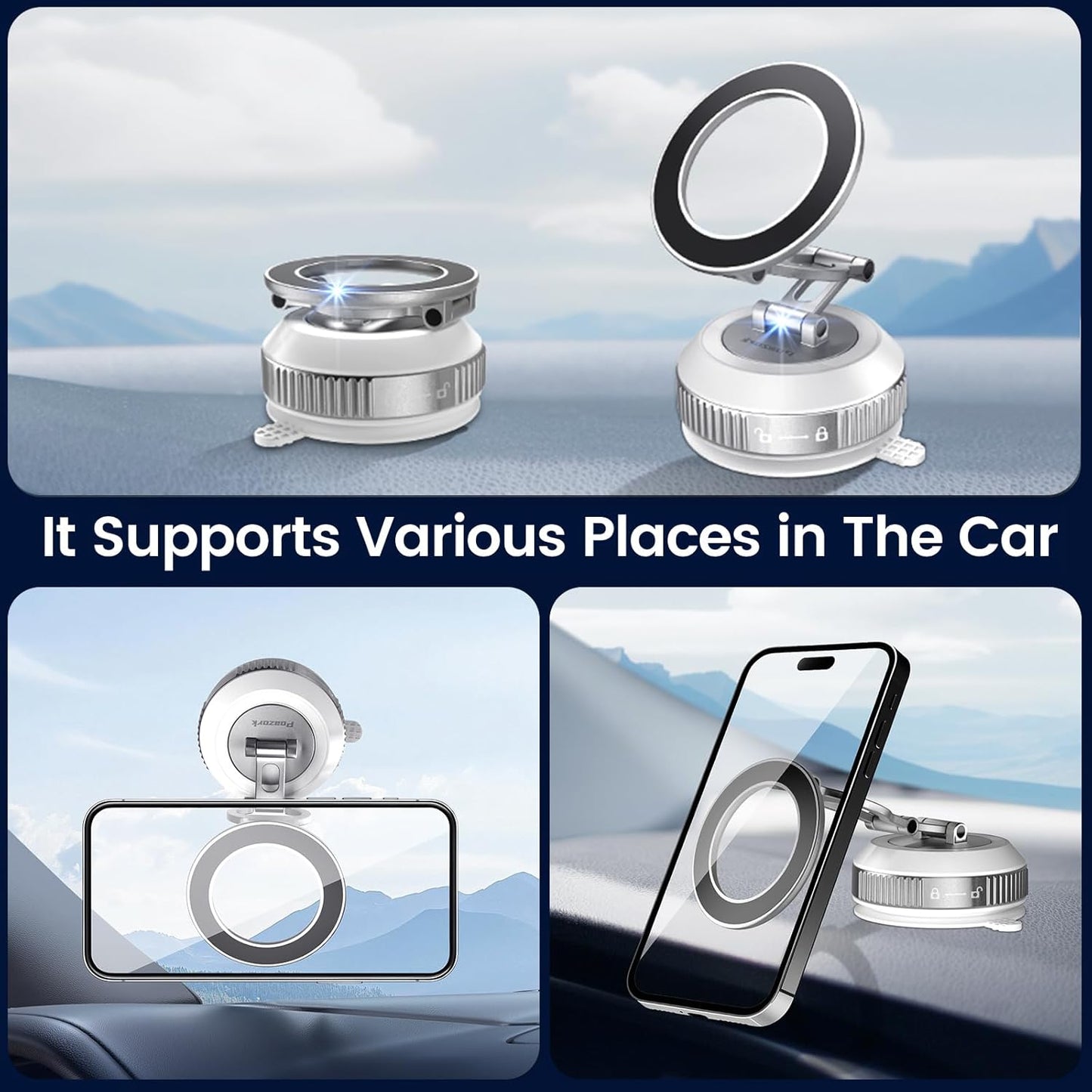 Upgraded 360° Nano Strongest Vacuum Magnetic Phone Holder