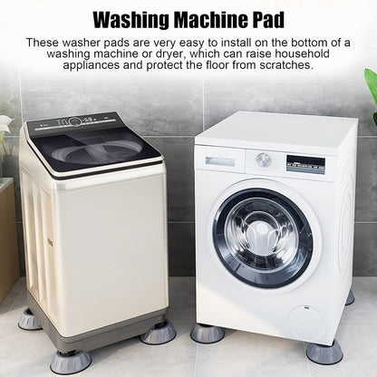 4PCS Anti-Slip & Noise Reduction Washing Machine Foot Pads